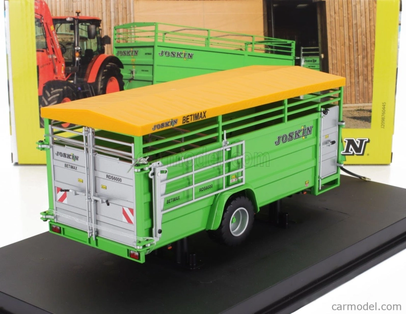 Universal hobbies Joskin Betimax Rds6000 Trailer Livestock Transporter - Carrello Trasporto Animali 1:32 Silver Yellow