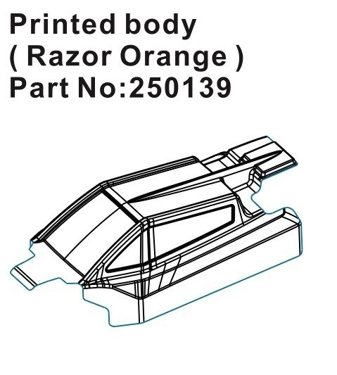 HBP250139 - Speck-B Printed Lexan Body - razor orange