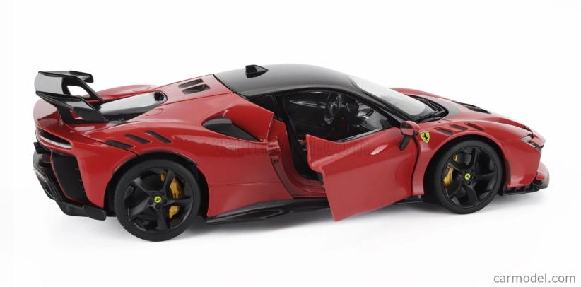 Bburago Ferrari Sf90 Xx Stradale 2024 1:18 Rosso Corsa – červená čierna