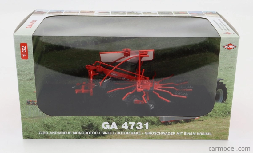Universal hobbies Kuhn Ga4731 Single Rotor Rake 1:32 Orange