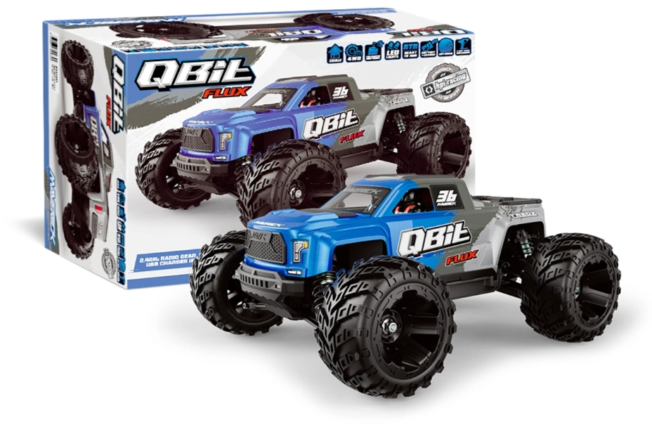 Qbit MT Flux 1/16th Monster Truck - Modrý