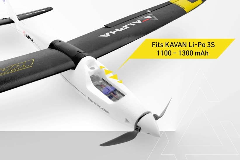 RC letadlo Alpha 1500V2 ARF, černá
