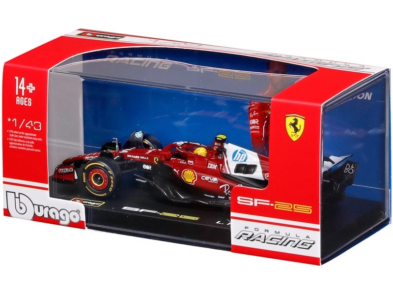 Bburago Ferrari SF-25 (2025) 1:43 #44 Hamilton (hardcase)
