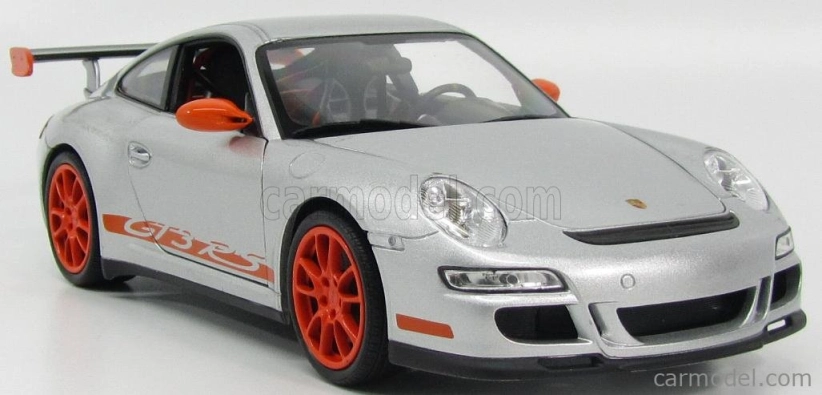 Welly Porsche 911 997 Gt3rs 2010 1:18 Stříbrná Oranžová
