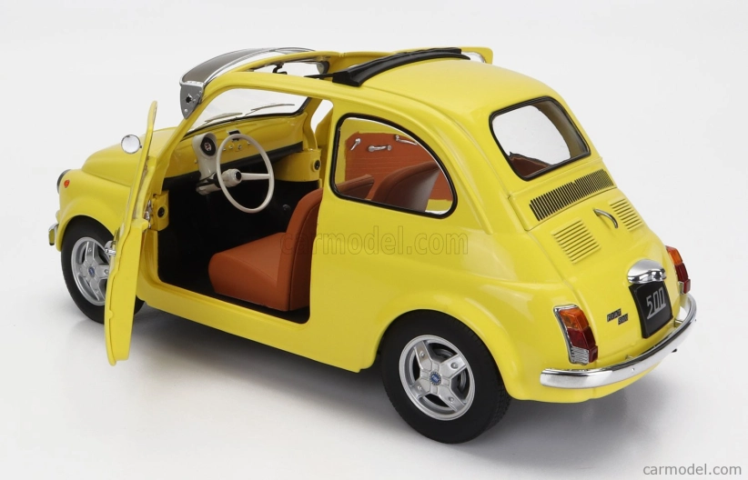 Fiat 500 F Custom 1968 v mierke 1:12 žltá