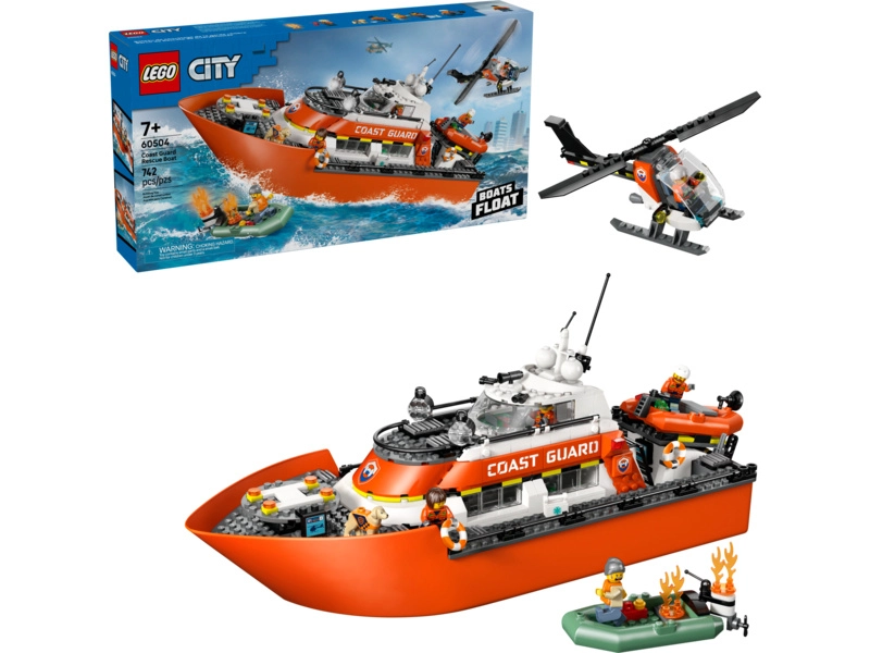 LEGO City - Záchranný čln pobrežnej hliadky a vrtuľník