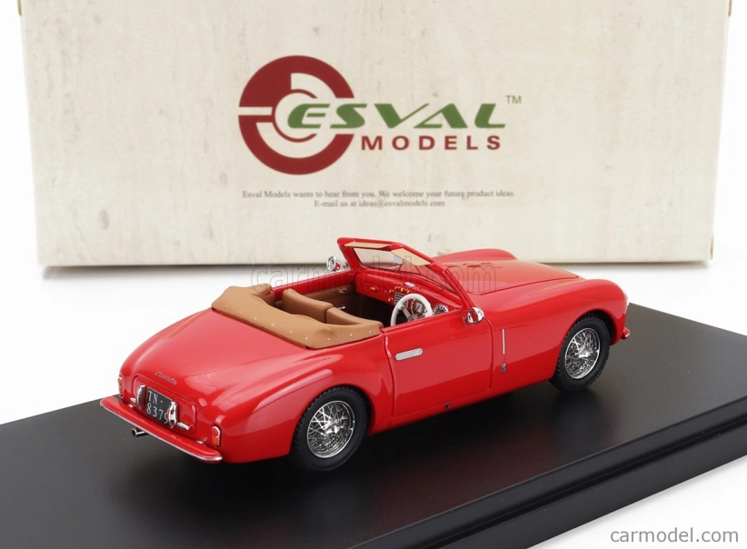 Esval model Cisitalia 202 Sc Stabilimenti Farina Cabriolet Open 1947 1:43 Red
