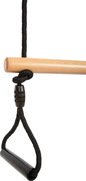 malá nožná hojdačka Trapéz s gymnastickými kruhmi "Black Line"