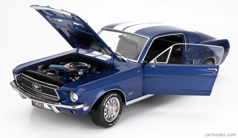 Kk-scale Ford usa Mustang Gt Fastback Coupe 1968 1:12 Blue White