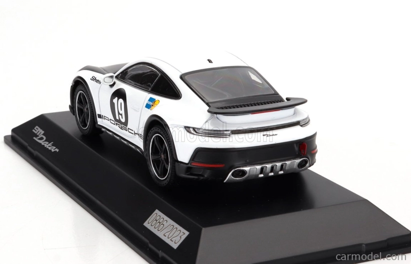 Spark-model Porsche 911 992 N 19 Rally Dakar (livrej 1971) Kupé 2023 1:43 Biela čierna