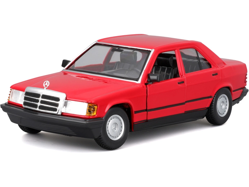 Bburago Mercedes benz 190e 1984 1:24 Red