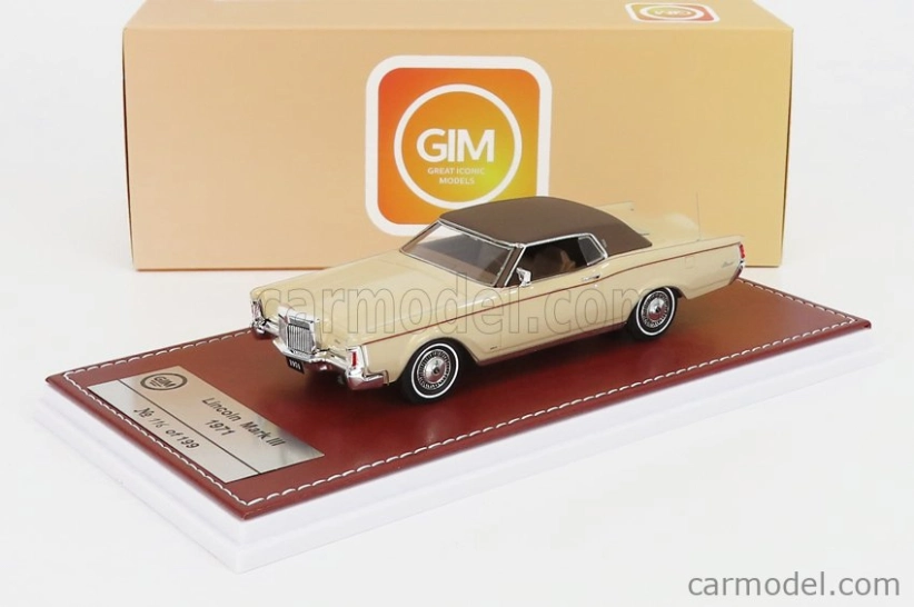 Great-iconic-models Lincoln Continental Mark Iii 1971 1:43 Beige