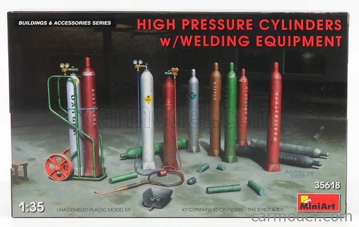 Miniart Accessories High Pressure Cylinders Welding Equipment 1:35 /