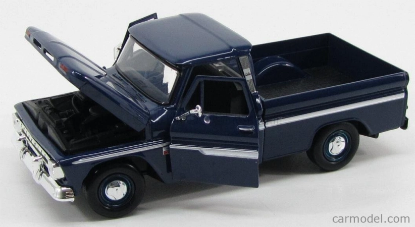 Motor-max Chevrolet C-10 Fleetside Pick-up 1966 1:24 Modrá