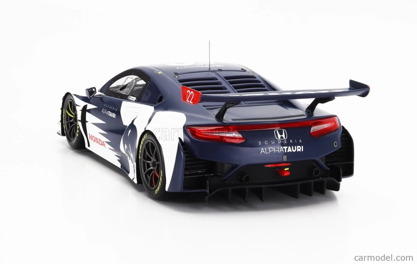 Truescale Honda Nsx Gt3 Evo Team Alpha Tauri N 0 Red Bull Formula Nurburgring 2023 Yuki Tsunoda 1:18 bielo modrá