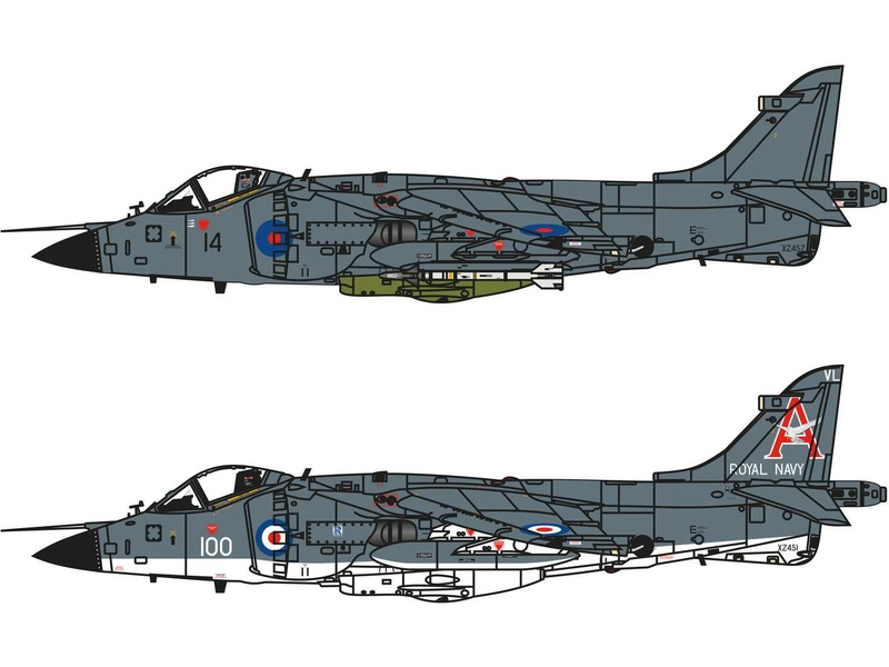 Airfix Bae Sea Harrier FRS1 v mierke 1/72 (1:72)