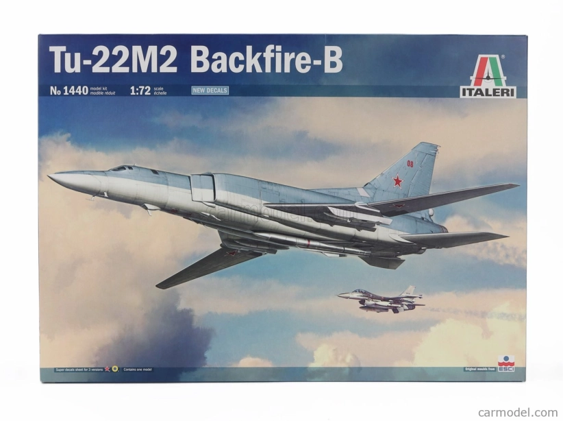Italeri Tupolev Tu-22m2 Backfire-b Vojenské lietadlo 1975 1:72 /