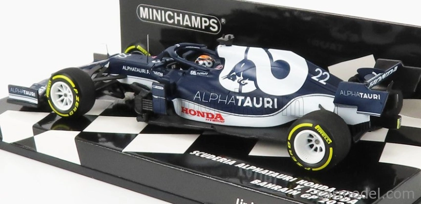 Minichamps Alpha Tauri F1 At02 Honda Ra620h Team Alpha Tauri N 22 Bahrain Gp 2021 Yuki Tsunoda 1:43 Biela modrá