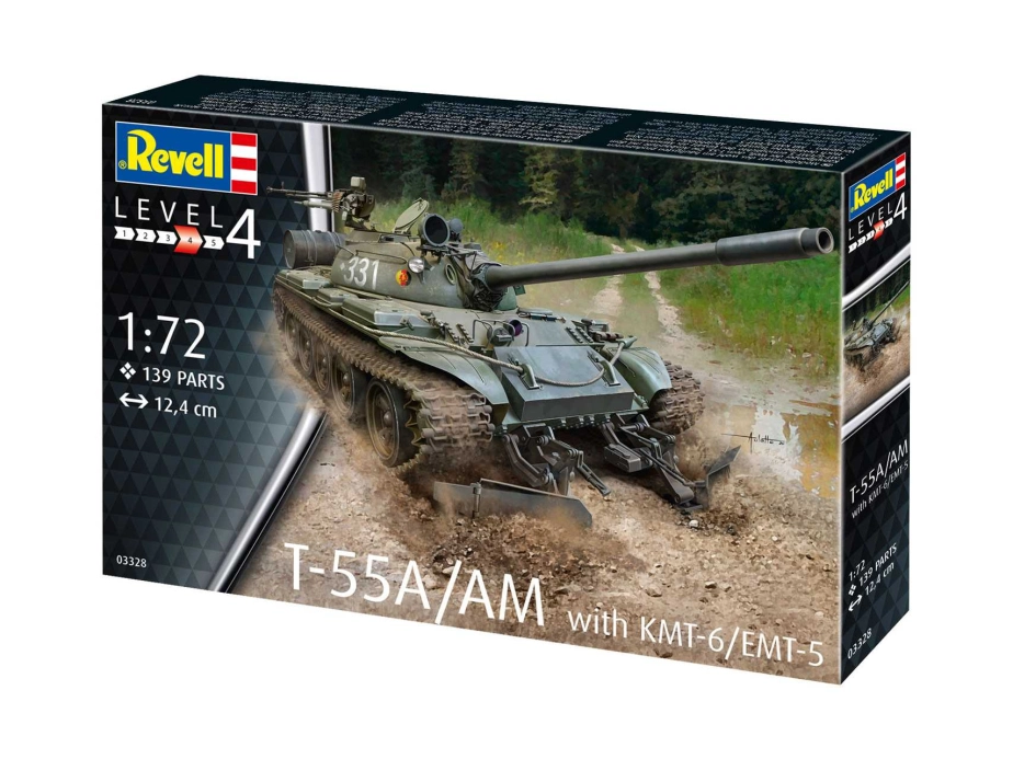 Revell T-55A/AM s KMT-6/EMT-5 (1:72)