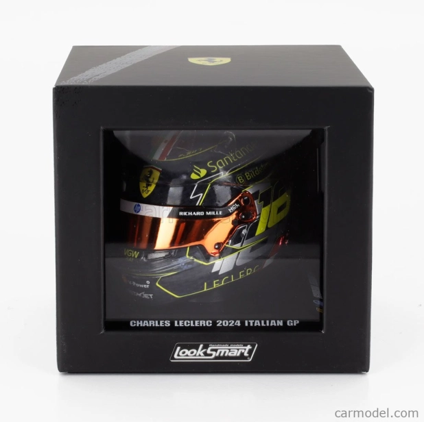 Looksmart Bell helmet Casco Helmet F1 Charles Leclerc Team Ferrari Hp N 16 Winner Monza Italy Gp 2024 1:5 Black