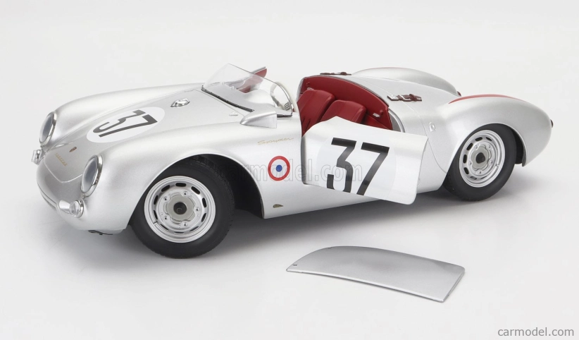 Porsche 550 Rs Spider 1.5l Team Porsche Kg N 37 24h Le Mans 1955 H.polensky - R.von Frankenberg 1:12 Silver