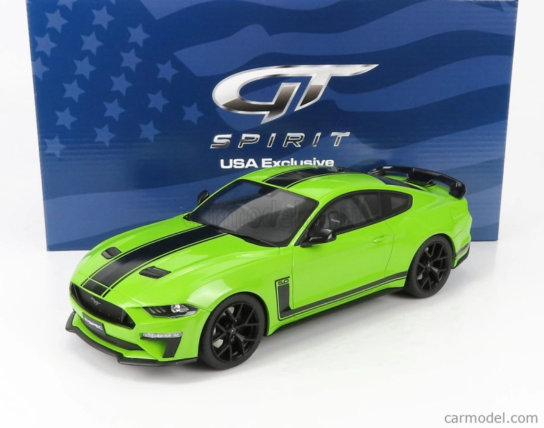 Gt-spirit Ford usa Mustang Coupe 5.0 R-spec Rhd 2020 1:18 Light Green Black