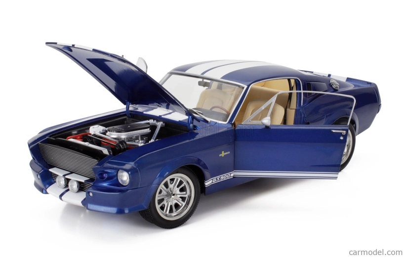 Kk-scale Ford usa Mustang Shelby Gt500 Eleanor Coupe 1967 1:12 Blue White