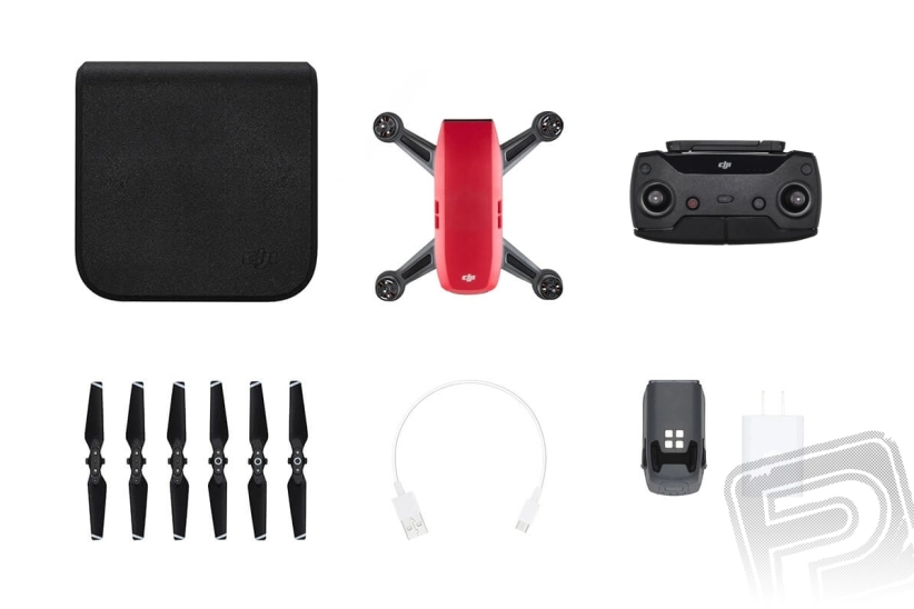 Dron DJI Spark (Lava Red version) + vysílač