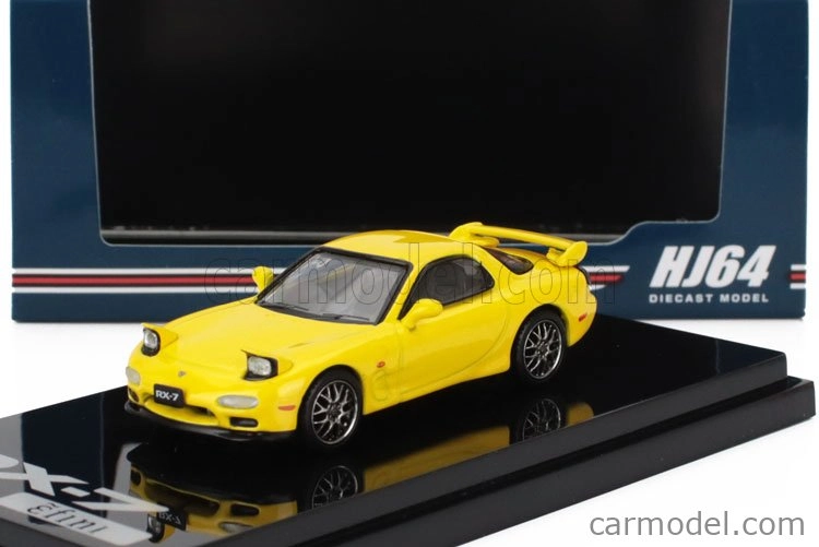 Zapaľovanie-model Mazda Efini Rx-7 (fd3s) Type Rs Custom Coupe 2002 1:64 Yellow