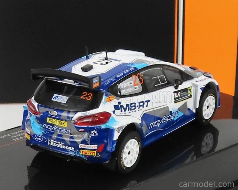 Ixo-models Ford england Fiesta R5 Mkii N 23 Winner Wrc2 Rally Acropolis 2021 N.gryazin - K.aleksandrov 1:43 White Blue