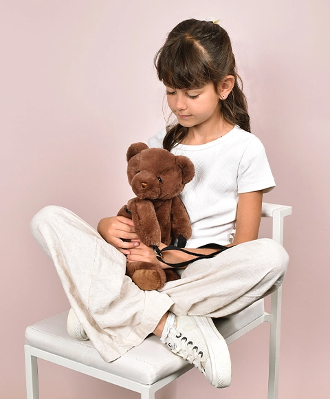 Doudou Plyšová taška přes rameno Medvídek hnědý 30 cm