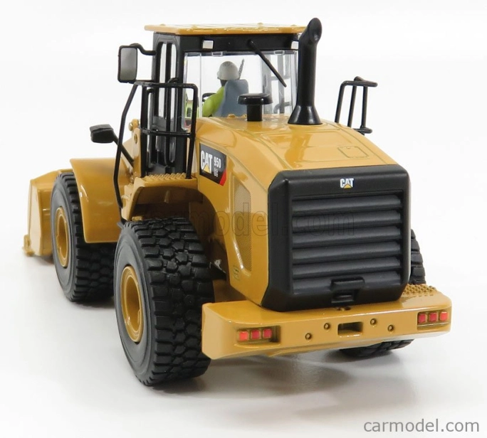 Dm-models Caterpillar Cat950gc Ruspa Gommata - Scraper Tractor Wheel Loader 1:50 Žlutá Černá