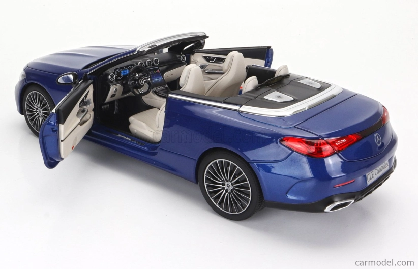 Norev Mercedes benz Cle-class Cabriolet (a236) Amg Line 2024 1:18 Spektrální Modrá Černá