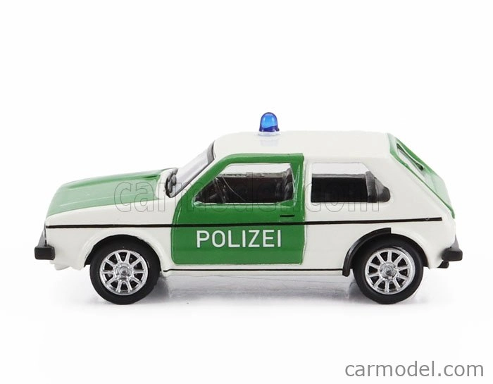 Schuco Volkswagen Golf Mki Polizei 1974 1:87 Zelená Bílá
