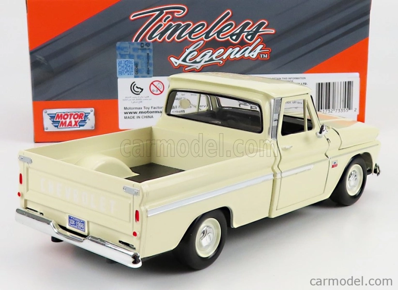 Motor-max Chevrolet C-10 Fleetside Pick-up 1966 1:24 Cream
