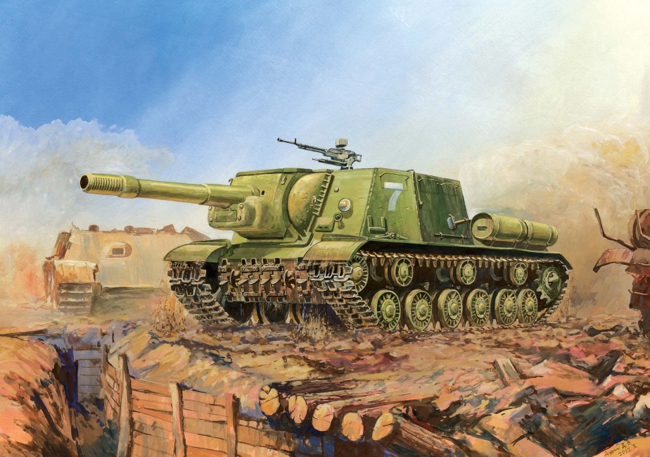 Zvezda Easy Kit samohybné dělo ISU-152 (1:72)