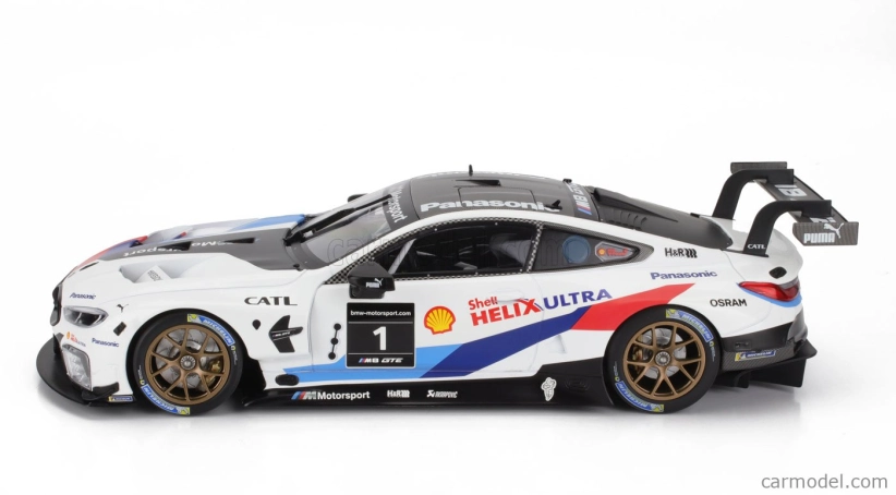 Minichamps BMW radu 8 M8 Gte Team Bmw Motorsport Mission 8 N 1 Racing 2019 1:18 Biela modrá červená čierna
