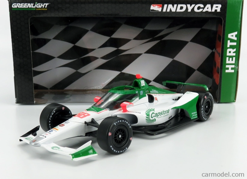 Greenlight Honda Team Andretti Harding Steinbrenner Autosport N 88 Indianapolis Indy 500 Series 2020 C.herta 1:18 bielo-zelená