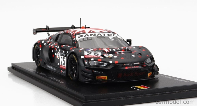 Spark-model Audi R8 Lms Gt3 Team Sainteloc Racing N 25 24h Spa 2022 L.legeret - M.campbell - M.jaminet 1:43 Matt Black