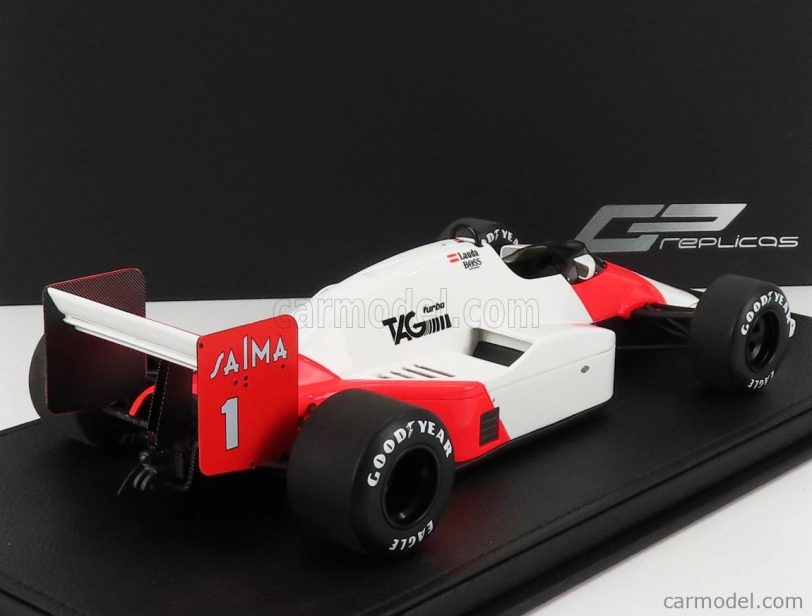 Gp-repliky Mclaren F1 Mp4/2b N 1 Sezóna 1985 Niki Lauda - Con Vetrina - S vitrínou 1:18 Bielo-červená