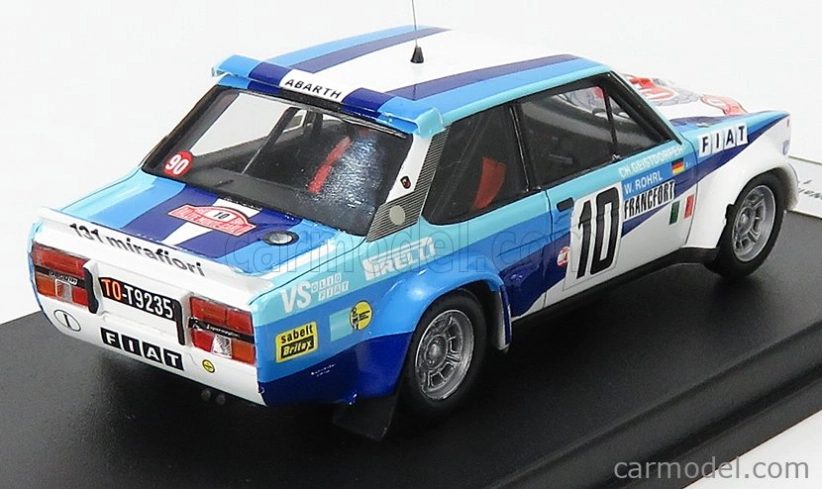 Trofeu Fiat 131 Abarth Team Fiat Italia N 10 Winner Rally Montecarlo 1980 W.rohrl - C.geistdorfer 1:43 Bílá Modrá