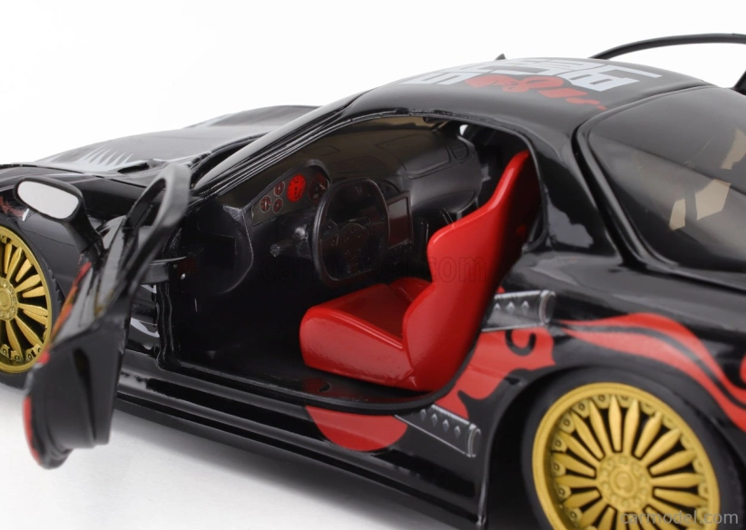 Jada Mazda Rx-7 s postavičkou Labmonkey Saru 1993 1:24 sivá červená