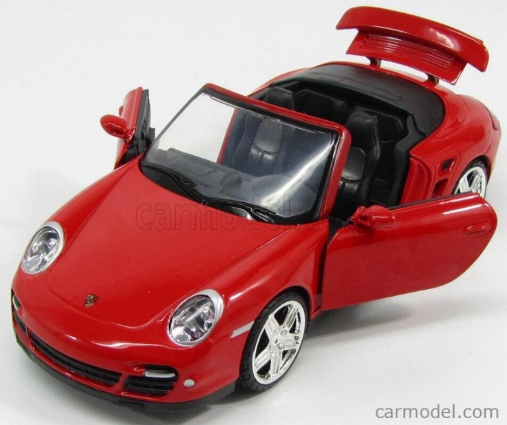 Motor-max Porsche 911 997 Turbo Cabriolet 2007 1:24 Red