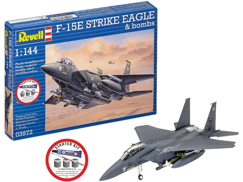 Revell McDonnell F-15E Strike Eagle a bomby (1:144) (štartovacia súprava)