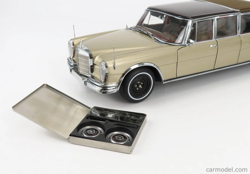 Cmc Mercedes benz S-class 600 Pullman (w100) Landaulet Soft-top Semiconvertible 1972 1:18 Gold Met
