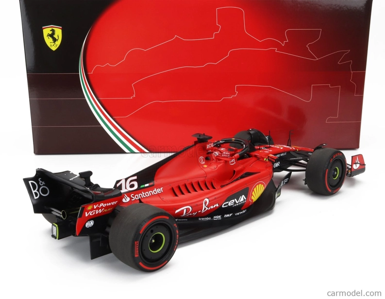 Bbr-models Ferrari F1 Sf-23 Team Scuderia Ferrari N 16 1:18, červená ...
