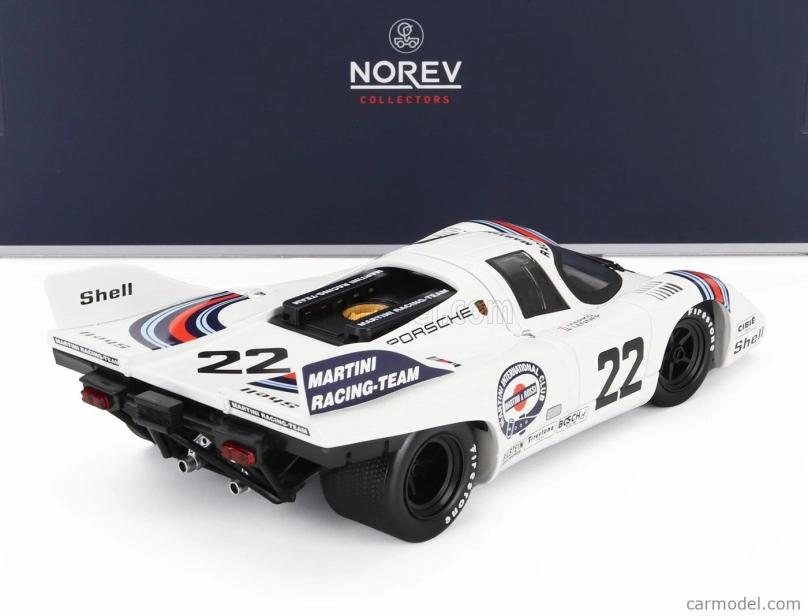 Norev Porsche 917k 4.9l Team Martini Racing N 22 Víťaz 24h Le Mans 1971 Helmut Marko - Gijs Van Lennep 1:18 Biela