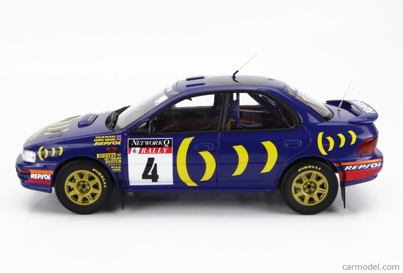 Kyosho Subaru Impreza 555 Repsol N 4 Winner Rally Rac Lombard 1994 C.mcrae - D.ringer 1:18 Modrá Žltá