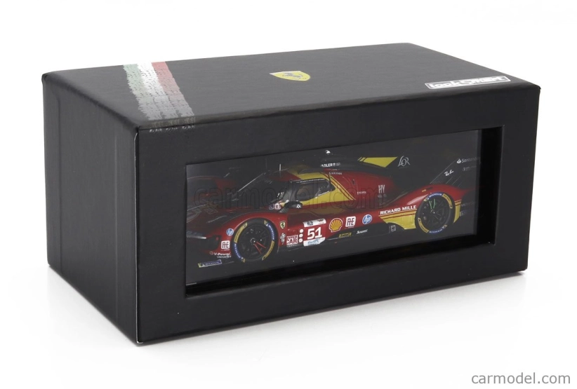 Looksmart Ferrari 499p 3.0l Turbo V6 Team Ferrari Af Corse N 51 3rd 24h Le Mans 2024 Alessandro Pier Guidi - James Calado - Antonio Giovinazzi 1:43 Červená Žlutá Černá
