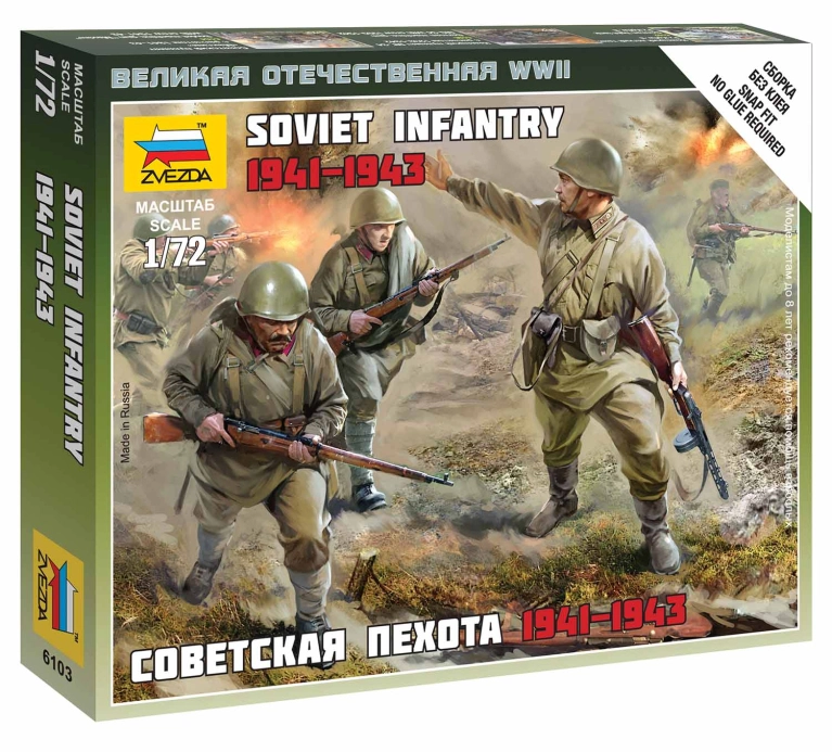 Zvezda figúrky – sovietska pechota 1941 (1:72)